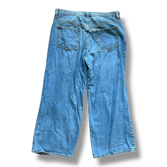 Old Navy High-Rise Loose Wide Leg Distressed Blue Jeans Womens Plus Size 16 NWOT - Picture 3 of 15